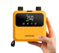 AIRBANK Mini Paddle Board Pump PULSE Pro, Super Small Rechargeable SUP Pump Electric Portable, MAX 20PSI, Fast Inflation, Brushless Motor Air Pump for Kayak, Boats, Tent, Kite Wings (orange)