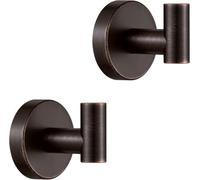 AIRBATH Bronze Towel Hooks,Bathroom Robe Hook Oil Rubbed Bronze,Bath Farmhouse Coat Clothes Wall Hook Antique Wall Mounted 2 Pack for Kitchen Washroom Rustic
