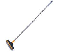 Airber 2 In 1 Floor Scrub Brush, Grout Cleaner Brush Bathroom Hard Bristle Brush With 120° Rotating Brush Head And Long Handle, Scrubbing Cleaning Tool For Kitchen Shower Deck Floor Bath Tub Cleaning