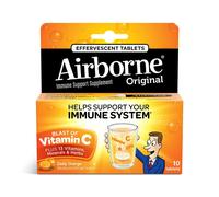 Airborne Crafted Blend Immune Support Vitamin C 1000 mg Effervescent Tablets - Zesty Orange - 10 ct