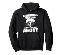 Airborne Freedom Comes From Above Paratrooper Veteran Pullover Hoodie