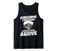 Airborne Freedom Comes from Above Paratrooper Veteran Tank Top
