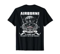 Airborne I Did This for A Living (on Back) T-Shirt