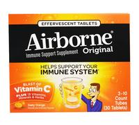 AirBorne, Original, Immune Support, Blast of Vitamin C, Zesty Orange, 3 Tubes, 10 Effervescent Tablets Each