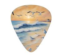 airborne seagulls guitar pick set, 3 different thicknesses, 12 pieces for a variety of instruments
