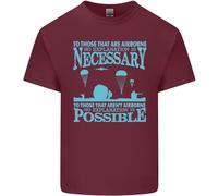 Airborne The Parachute Regiment 1 2 3 para Mens Light Cotton T-Shirt Maroon 3XL