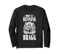 Airborne Veterans - Born At Benning Raised Bragg Long Sleeve T-Shirt
