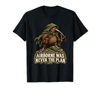 Airborne was Never the Plan Funny Kiwi Bird Adventure Value Graphic T-Shirt