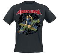 Airbourne Straddled Pin-Up T-Shirt black L