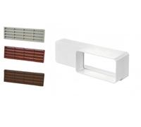 Airbrick Adapt Flat Ducting 110 x 54 for Ventilation Extractor Fan Heat Recovery (40770 - Slimline Air Brick Brown 205 x 60)