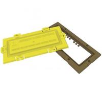 Airbrick flood water defence Protection cover and Brown frame/Air Brick