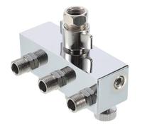 Airbrush 3-Way Air Hose Splitter Adapter with Control Valves | Metal Construction, Rapid Connection, Lightweight Portable Design, for Compressor Setups and Air Hose Manifold Use