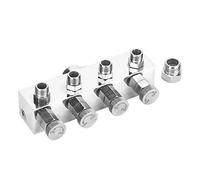 Airbrush Air Hose Splitter, Adjustable Aluminum Air Hose Splitter with Regulated Metering Manifold Airbrush Adapter Fitting Accessories for Professional Artists
