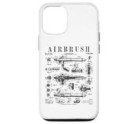 Airbrush Artist Airbrushing Model Painter Vintage Patent Case for iPhone 12/12 Pro