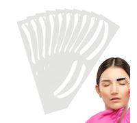 Airbrush Brow Mapping Guide Sticker, Eyebrow Shaping Tape - 10 Pairs Eyebrow Colouring Shaper, Eyebrow Protection Film Strips for Tinting Make Up
