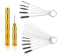 Airbrush Cleaning Kit,Airbrush Cleaner for Spray Paint,Multi-Purpose Straw Cleaner Brushes Sets,Airbrush Accessories with 10 Cleaning Needles,10 Cleaning Brushes and 2 Sharp Pick Needle