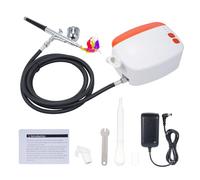 Airbrush Compressor Kits Mini Air Brush Gun Set Painting Techniques Model Making Cake Decoration Outline Drawing Nail Art 3 Level Adjustment Portable High Pressure Brushes