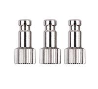Airbrush Coupler Release Fitting 3pcs Male Fitting 1/4 Inch BSP Female Compatible with Paasche Airbrush Metal Brass Plated Silver
