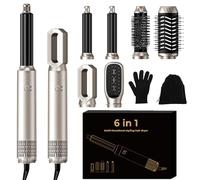 Airbrush Hair Styler, 6 in 1 Hair Styler, Airbrush 6 in 1 with Hair Dryer Brush, Auto Air Curler, Air Brush Hair Styler for Hair Styling, Airstyler for Women Volume, Curl, Smooth and Dry