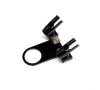 Airbrush Holder for Compressor - Dual-Spray Stand Accessory with Mounting Bracket for Air Regulator, Metal-Plastic Construction, Compact Black/Silver Design