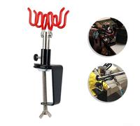 Airbrush Holder Stand Clamp for 2 Brushes, Adjustable Pivot Rack with C-Shape Clamp for Gravity-Fed and Siphon-Fed Airbrushes, S