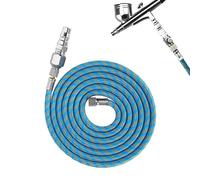 Airbrush Hose Adapter Nylon Braided Airbrush Hose Excellent Flex and Durability with 1/8-1/4in Adapter Fitting for Spray Gun and Air Compressor, Length 6.0ft