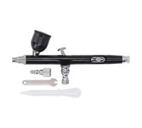 Airbrush Kit Black Portable Gravity Feed Air Brush with 03mm Nozzle 6cc Cup Fine Spray Control for Model Painting Cake Decorating Aluminum Copper 1 Set