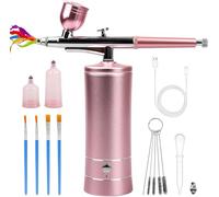 Airbrush-Kit Rechargeable Cordless Airbrush Compressor -Auto Handheld Airbrush Gun, Airbrush Set Portable Wireless Air Brush for Barber, Nail Art, Cake Decor, Makeup, Model Painting