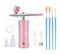 Airbrush Kit with Compressor, Mini Paint Sprayer Kit, Rechargeable Cordless Non-Clogging Air Brush Paint Kit with 0.4mm Nozzle, for Nail Art Tattoo Makeup Cake Decorating Model Painting