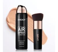 Airbrush Makeup Foundation Spray, Flawless Full Coverage Foundation, Long-Lasting, Breathable & Moisturizing for Older Women, Teens, and Mature Skin, Buildable Coverage for Smooth Radiant Skin (NUDE)