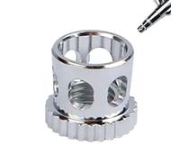Airbrush Needle Cap Replacement - Alloy Nozzle Cover Accessory, Spray Painting Tools Part, Precision Front with Smooth Flow Control Build | Airbrush Accessory for Painters Students Teachers
