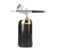 Airbrush, Oxygen Facial Portable Cordless Handheld USB Charging Mist Sprayer with Built in Battery, for Facial Beauty, Art Painting, Cake Decorating (Black)