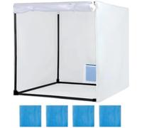 Airbrush Paint Spray Booth, Detachable Model Portable Airbrush Paint Booth for DIY Projects Models Crafts Artworks (44*44*44CM)