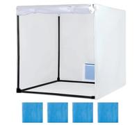 Airbrush Paint Spray Booth, Detachable Model Portable Airbrush Paint Booth for DIY Projects Models Crafts Artworks (44 * 44 * 44CM)