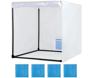 Airbrush Paint Spray Booth, Detachable Model Portable Airbrush Paint Booth for DIY Projects Models Crafts Artworks (44*44*44CM)