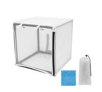 Airbrush Paint Spray Booth Detachable Painting Portable Tools for Remote Control Toys Car Dust Proof Safe(White S)