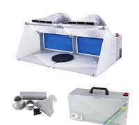 Airbrush Paint Spray Booth, Exhaust Fan with LED Lighting Filter, 96x 46x38cm Portable Paint Booth Kit for Airbrushing Painting Art Model