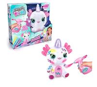 Airbrush Plush Light-Up Axolotl, Decorate Your own Plush, wash Off & Repeat! Light up Magic Horn, Lights up to Show the Axolotl's Feelings, Jam Packed, Fun Filled Gift for Ages 6+