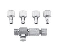 Airbrush Quick Connect Adapter Set 1/8 Inch Fittings Durable Metal Coupler for Airbrush and Compressor Connection 4 Pieces