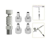 Airbrush Quick Disconnect Coupler Set with 1/8 Inch BSP Male and Female Fittings, Alloy Quick Release Connector Kit for Easy Chang