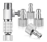 Airbrush Quick Release Coupling Disconnect Adapter Kit 1/8" for Badger Airbrush with 5 Male Fitting Adjustment Control Valve Airbrush Accessories for Air Compressor