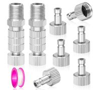 Airbrush Quick Release Coupling Disconnect Adapter Kit, Airbrush Quick Coupler with G1/8" Female Connectors and Male Adapters for Quick Release The Airbrush and air Hose