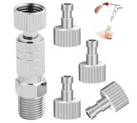 Airbrush Quick Release Disconnect Coupling Adapter Kit, 5PCS 1/8 Inch Male Fitting Adapters and Female Coupler Connectors Adjustment Control Valve Airbrush Accessories for Air Compressor Airbrush Hos
