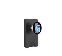 Airbrush Siberian Husky Retro Radiant Dog Graphic PopSockets PopWallet for MagSafe