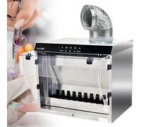 Airbrush Spray Booth Kit with High-Suction Fan & Water Curtain, Gesture/Touch Control & Auto Lifting Pump for Easy Setup in Professional Painting