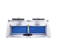 Airbrush Spray Booth Kit with LED Lighting, Portable Paint Spray Booths, Turn Table and Exhaust Extension Hose for Painting and Cake Decorating