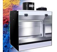Airbrush Spray Booth Kit with Waterfall and Water Curtain Exhaust System, LED Lighting for Model, Cake, Nail Art, Pottery & Crafts