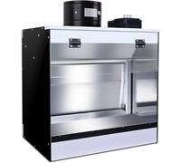 Airbrush Spray Booth Kit with Waterfall & LED Lighting - Portable Paint Booth for Models, Crafts, Cake and Nail Art, Exhaust Fan, 50x50x40cm