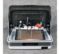 Airbrush Spray Booth,Large Capacity model spray booth with Dust Cover,airbrush paint booth,Four gear timing Temperature Setting Spray Paint Dryer,for Spraying Models, Arts, Crafts ( Size : 34*28*25cm