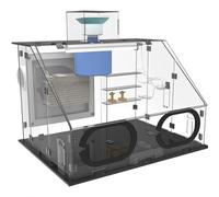 Airbrush Spray Booth, Portable Paint Spray Tent with LED Lights, Powerful Fan & Adjustable Hose, Ideal for Hobby, DIY Artwork & Model Craft Projects